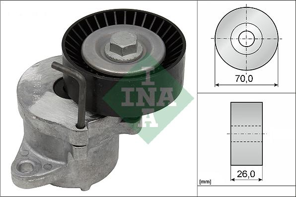 INA 534 0439 10 - Ремъчен обтегач, пистов ремък vvparts.bg