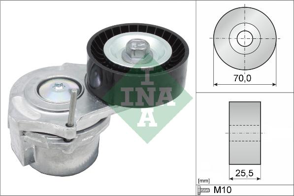 INA 534 0438 10 - Ремъчен обтегач, пистов ремък vvparts.bg