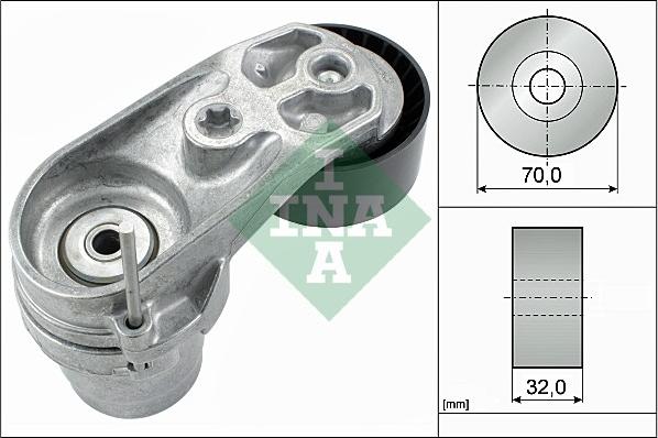 INA 534 0433 10 - Ремъчен обтегач, пистов ремък vvparts.bg