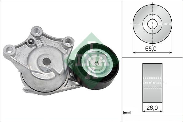 INA 534 0428 10 - Ремъчен обтегач, пистов ремък vvparts.bg