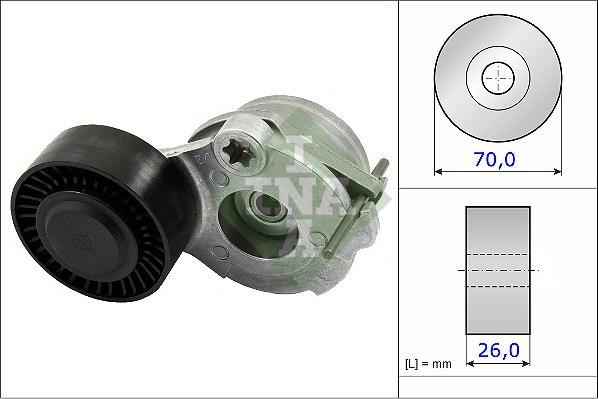 INA 534 0470 10 - Ремъчен обтегач, пистов ремък vvparts.bg