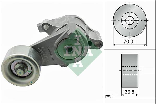 INA 534 0566 10 - Ремъчен обтегач, пистов ремък vvparts.bg