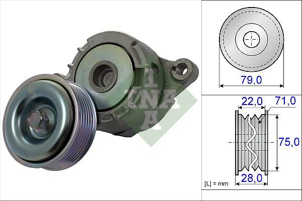 INA 534 0508 10 - Ремъчен обтегач, пистов ремък vvparts.bg