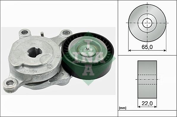 INA 534 0575 10 - Ремъчен обтегач, пистов ремък vvparts.bg