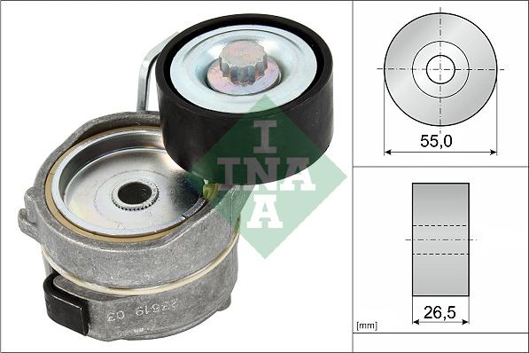 INA 534 0653 10 - Ремъчен обтегач, пистов ремък vvparts.bg