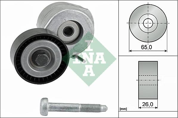 INA 534 0607 10 - Ремъчен обтегач, пистов ремък vvparts.bg