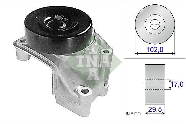 INA 534 0195 10 - Ремъчен обтегач, пистов ремък vvparts.bg