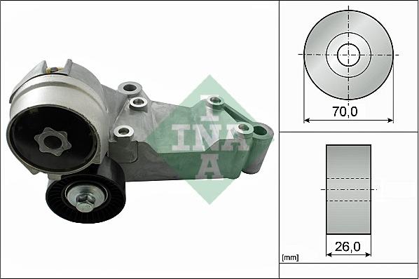 INA 534 0146 10 - Ремъчен обтегач, пистов ремък vvparts.bg