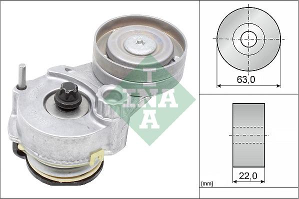 INA 534 0147 10 - Ремъчен обтегач, пистов ремък vvparts.bg