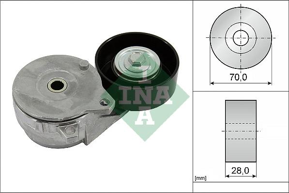 INA 534 0813 10 - Ремъчен обтегач, пистов ремък vvparts.bg