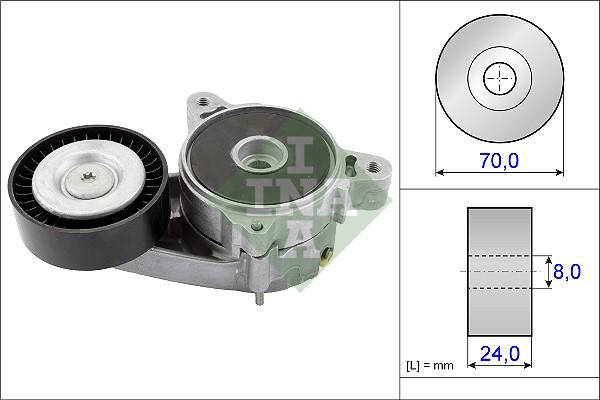 INA 534 0361 10 - Ремъчен обтегач, пистов ремък vvparts.bg