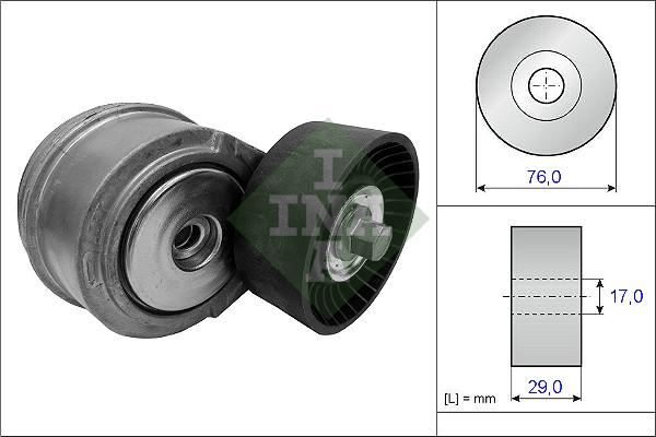 INA 534 0380 10 - Ремъчен обтегач, пистов ремък vvparts.bg