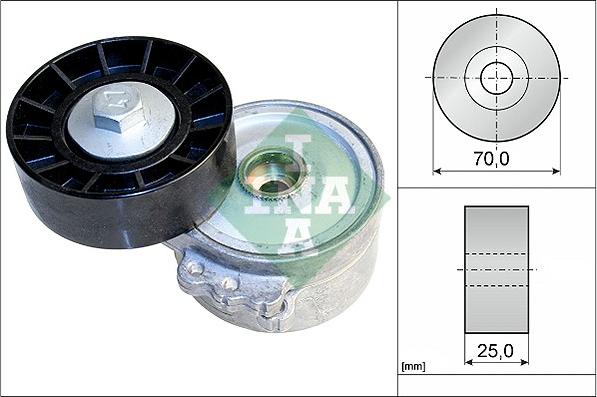 INA 534 0334 10 - Ремъчен обтегач, пистов ремък vvparts.bg