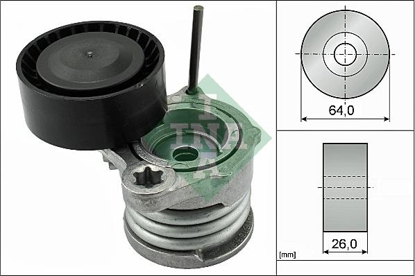 INA 534 0331 10 - Ремъчен обтегач, пистов ремък vvparts.bg