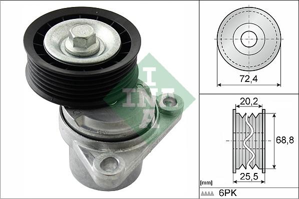 INA 534 0326 10 - Ремъчен обтегач, пистов ремък vvparts.bg