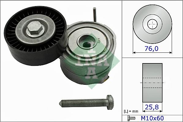 INA 534 0375 10 - Ремъчен обтегач, пистов ремък vvparts.bg