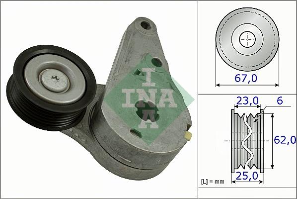 INA 534 0373 10 - Ремъчен обтегач, пистов ремък vvparts.bg