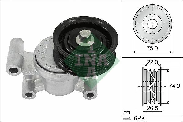 INA 534 0293 10 - Ремъчен обтегач, пистов ремък vvparts.bg