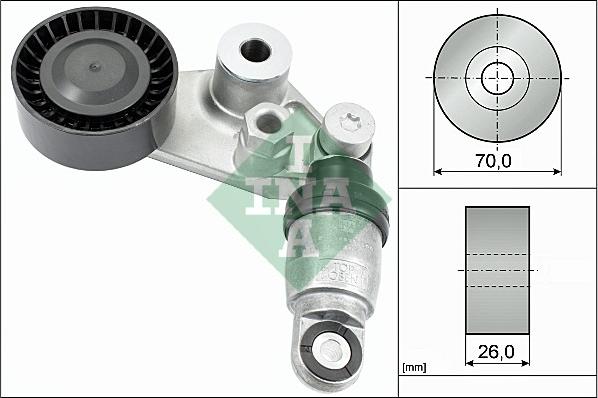 INA 534 0297 10 - Ремъчен обтегач, пистов ремък vvparts.bg