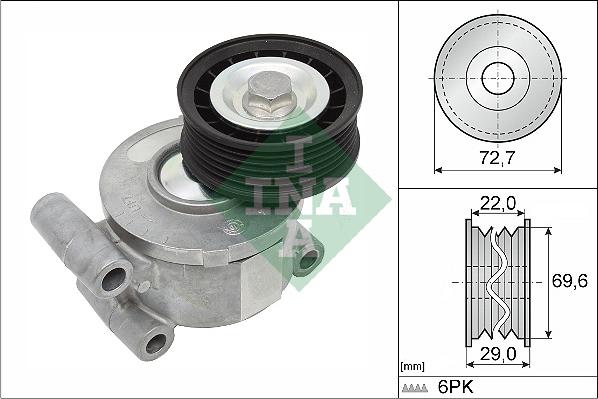 INA 534 0249 10 - Ремъчен обтегач, пистов ремък vvparts.bg