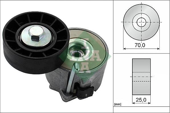 INA 534 0280 10 - Ремъчен обтегач, пистов ремък vvparts.bg