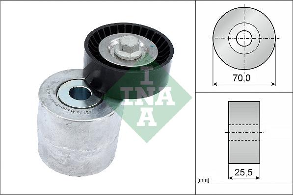 INA 534 0715 10 - Ремъчен обтегач, пистов ремък vvparts.bg