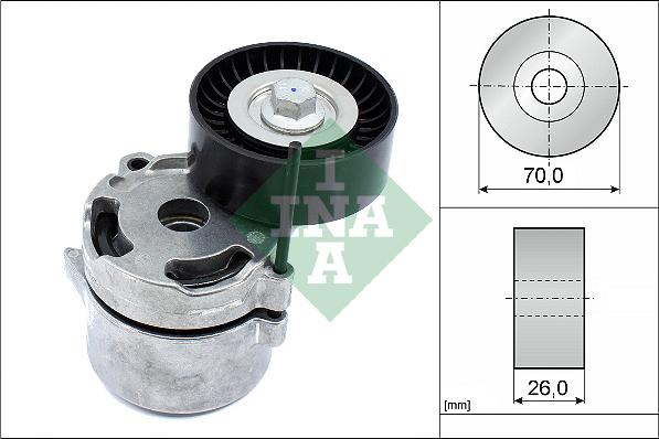 INA 534 0711 10 - Ремъчен обтегач, пистов ремък vvparts.bg