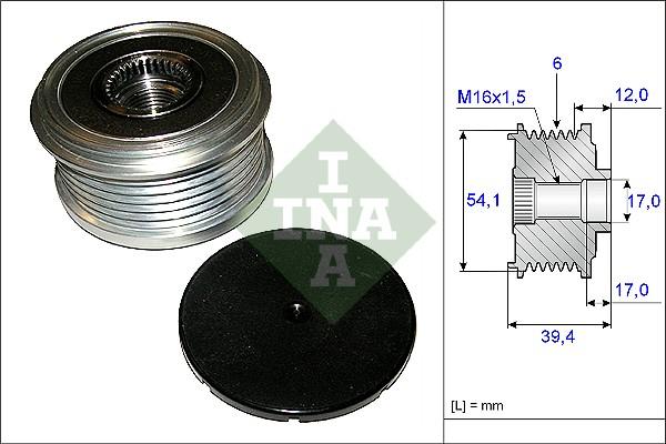 INA 535 0090 10 - Ремъчна шайба, генератор vvparts.bg