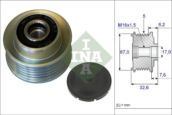 INA 535 0097 10 - Ремъчна шайба, генератор vvparts.bg