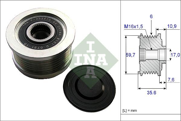 INA 535 0046 10 - Ремъчна шайба, генератор vvparts.bg