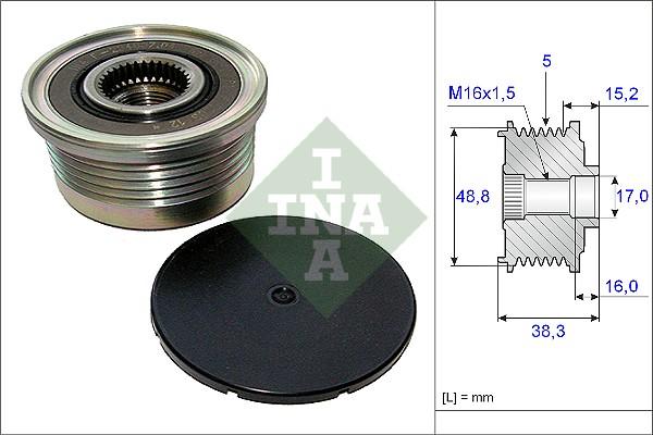 INA 535 0048 10 - Ремъчна шайба, генератор vvparts.bg