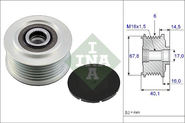 INA 535 0047 10 - Ремъчна шайба, генератор vvparts.bg