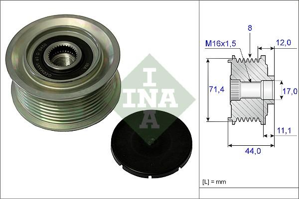 INA 535 0055 10 - Ремъчна шайба, генератор vvparts.bg