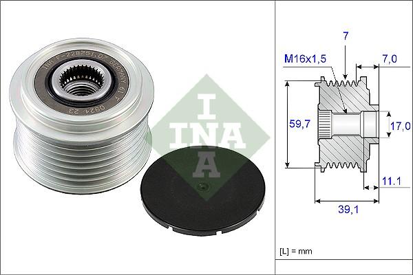 INA 535 0053 10 - Ремъчна шайба, генератор vvparts.bg