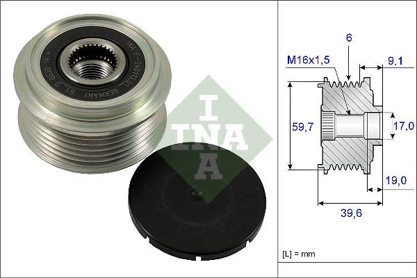 INA 535 0065 10 - Ремъчна шайба, генератор vvparts.bg