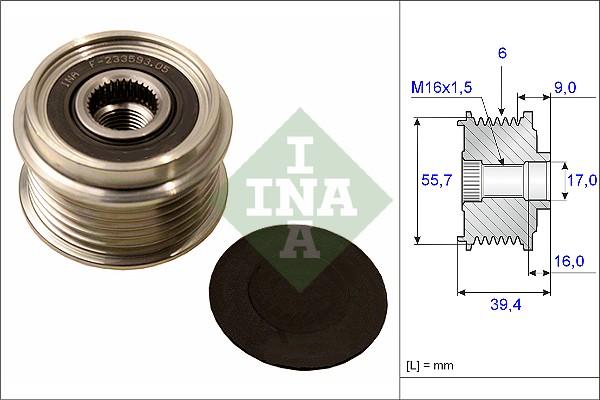 INA 535 0060 10 - Ремъчна шайба, генератор vvparts.bg