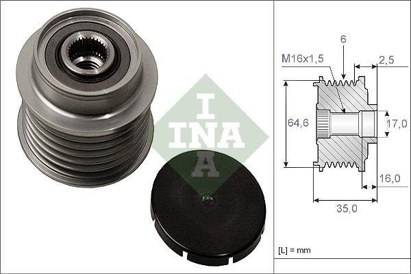 INA 535 0006 10 - Ремъчна шайба, генератор vvparts.bg