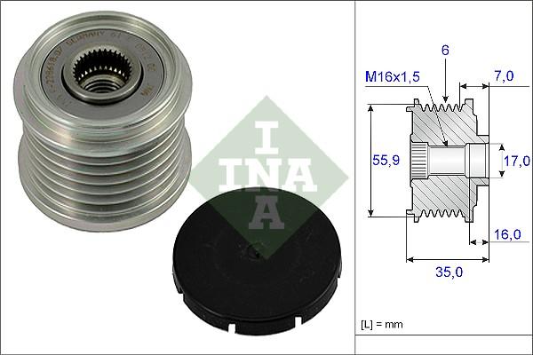 INA 535 0014 10 - Ремъчна шайба, генератор vvparts.bg