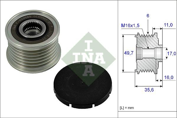 INA 535 0016 10 - Ремъчна шайба, генератор vvparts.bg