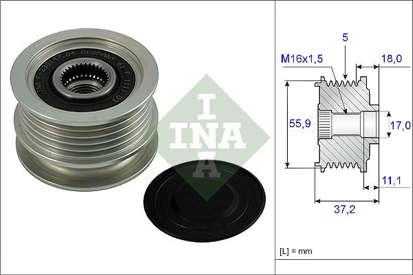 INA 535 0018 10 - Ремъчна шайба, генератор vvparts.bg