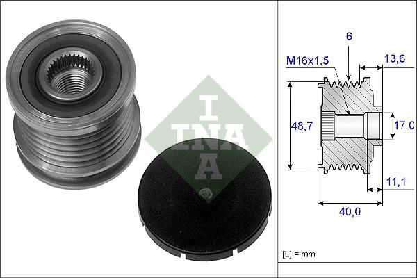 INA 535 0085 10 - Ремъчна шайба, генератор vvparts.bg