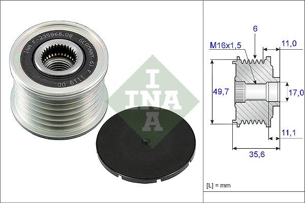 INA 535 0086 10 - Ремъчна шайба, генератор vvparts.bg