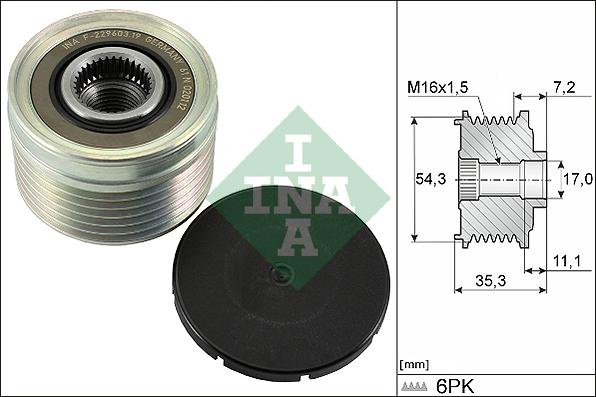 INA 535 0039 10 - Ремъчна шайба, генератор vvparts.bg