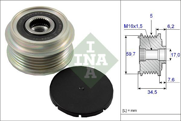 INA 535 0034 10 - Ремъчна шайба, генератор vvparts.bg