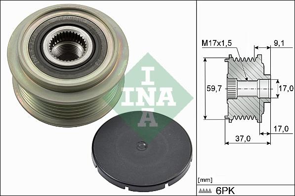 INA 535 0035 10 - Ремъчна шайба, генератор vvparts.bg