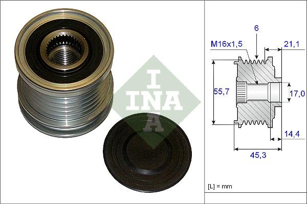 INA 535 0036 10 - Ремъчна шайба, генератор vvparts.bg