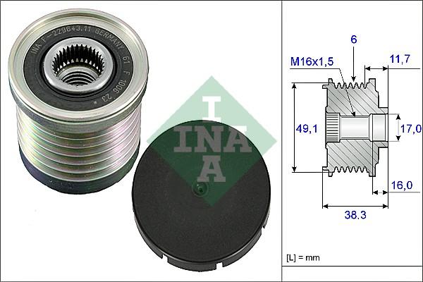 INA 535 0030 10 - Ремъчна шайба, генератор vvparts.bg