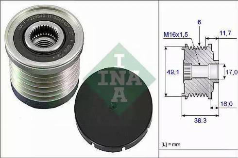 NTY ESA-MS-000 - Ремъчна шайба, генератор vvparts.bg