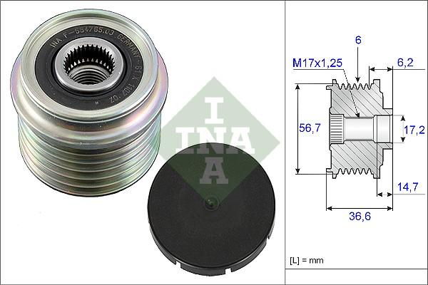 INA 535 0033 10 - Ремъчна шайба, генератор vvparts.bg