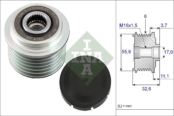 INA 535 0032 10 - Ремъчна шайба, генератор vvparts.bg